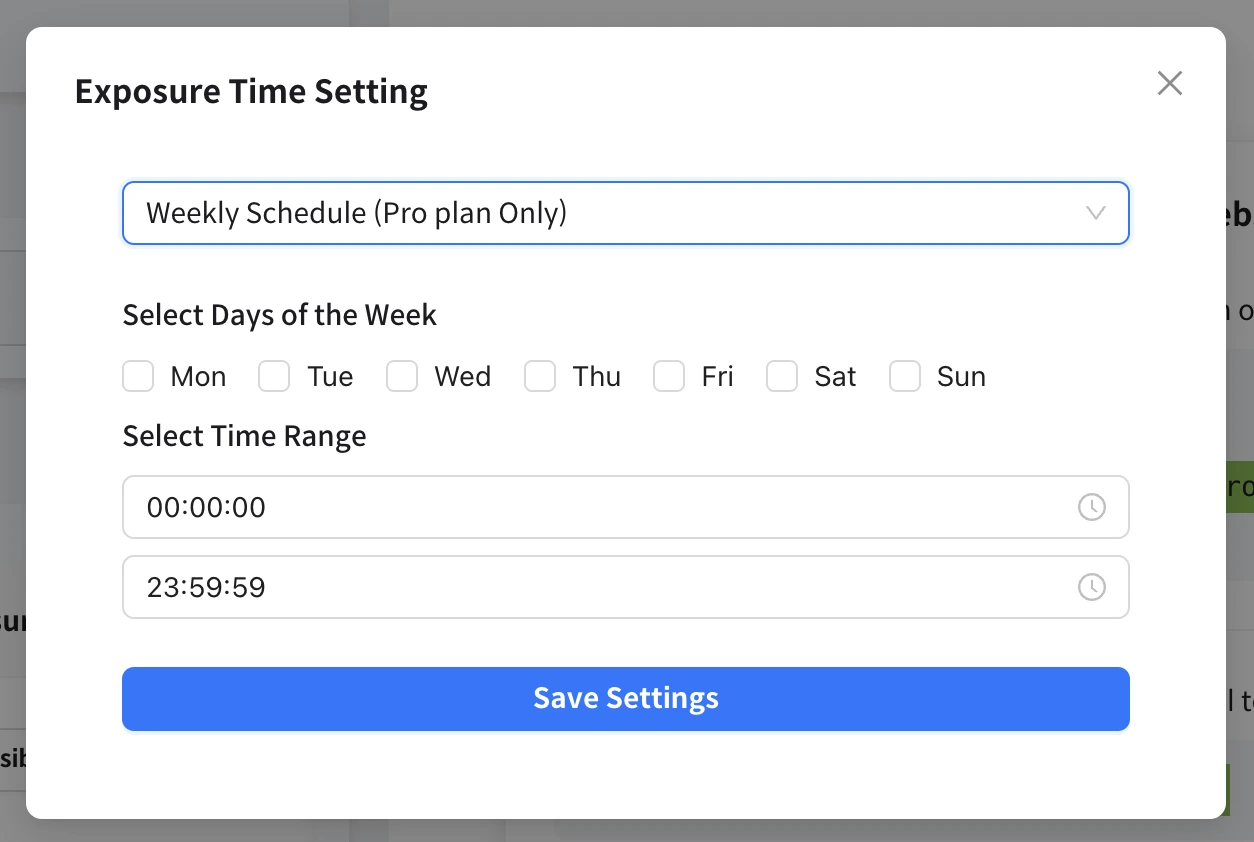 Carousel Exposure Time Setting Guide - Cloma.io Screenshot